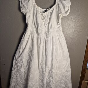 Torrid White Puff Sleeve Midi Dress